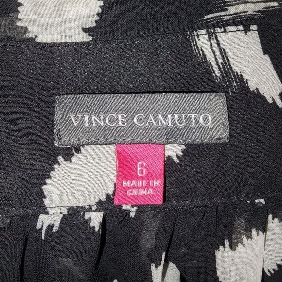 Vince Camuto black & white chiffon maxi skirt size 6 - Picture 7 of 8